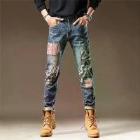 ราคา บุรุษ กางเกงยีนส์ ทรงสลิมฟิต ผ้าเดนิม คุณภาพสูง Jeans Man (1731539874250000856)