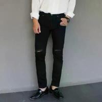 ราคา Zebra Jeans กางเกงยีนส์ชายขาเดฟผ้ายืดสีดำสะกิดขาดไซส์เล็กไซส์ใหญ่ (Size 28-44) สปอตสินค้า (1731782666247570486)