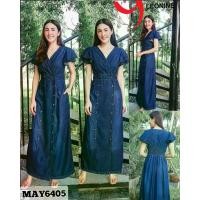 ราคา แม๊กซี่เดรสยีนส์ รหัส MAY6405 Maxi Dress jeans Leonine แซกยีนส์ยาว เดรสยีนส์ยาว ชุดยีนส์แฟชั่น เดรสเรียบร้อย (1730102350580975791)