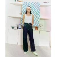 ราคา Ruthless Studio - Femme Jeans กางเกงยีนส์สีน้ำเงินขาตรง พรางหุ่น (1729561103991343850)