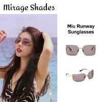 ราคา ที่นิยมมากที่สุด 【COD】2025 New! Miu Runway sunglasses ของแท้ 100% แว่นตากันแดด ไม่มีกรอบ ผหญิง UV400 (1731795035062830700)