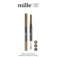 ราคา Mille ดินสอเขียนคิ้วพร้อมมาสคาร่าคิ้ว 2 in 1 Brow pencil Mascara Waterproof (1729431201047808904)