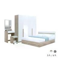 ราคา INDEX LIVING MALL ชุดห้องนอน รุ่นมินิโอ (เตียง, ตู้เสื้อผ้า 4 บาน, โต๊ะเครื่องแป้งพร้อมสตูล) (1729773617586604088)