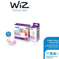 ราคา [Lively Living Room set]WiZ ไฟดาวน์ไลท์ LED x4 +WiZ RGBIC LED strip 5m Type-C+WiZ Plug Type-F (1731675534121076054)