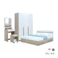 ราคา INDEX LIVING MALL ชุดห้องนอน รุ่นมินิโอ (เตียง, ตู้เสื้อผ้า 3 บาน, โต๊ะเครื่องแป้งพร้อมสตูล) (1729773617748740152)