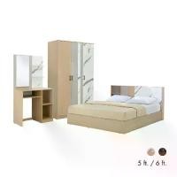 ราคา INDEX LIVING MALL ชุดห้องนอน รุ่นแมกโนเลีย (เตียง, ตู้เสื้อผ้า 3 บาน, โต๊ะเครื่องแป้ง) (1731933157592762424)