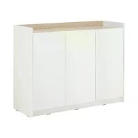 ราคา INDEX LIVING MALL ตู้รองเท้า 3 บาน รุ่นทอมส์ ขนาด 120 ซม. - สีขาว/เลอบาน่า โอ๊ค (1730246401052215352)