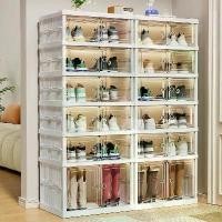 ราคา Living กล่องรองเท้าพับได้ แบบไม่ต้องติดตั้ง Shoes Storage Box ชั้นวางรองเท้า กล่องเก็บรองเท้า (1732291501627574194)