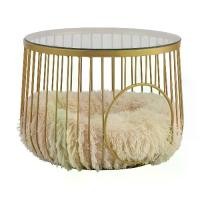 ราคา INDEX LIVING MALL โต๊ะกลางพร้อมที่นอนสัตว์เลี้ยง รุ่นมิทซี่ - สีทอง (1730337133021333560)