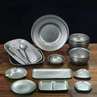 ราคา COD Retro Cutlery Set Plates Dinnerware Bowls Dining Plates Stainless Steel Western Food Plates French Restaurant Steel Cutl (1731948016636495086)