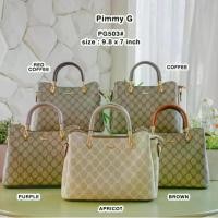 ราคา Pimmy G กระเป๋าทรงคุณนาย PG503# หนัง PU เกรดพรีเมี่ยม ลาย PG ขนาด 9.8x7 นิ้ว สี Coffee สายสะพายยาว 9.8 นิ้ว สำหรับผู้หญิงที่มีสไตล์ (1730000593347119766)
