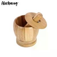 ราคา ครกไม้ 4 นิ้ว 4.5 นิ้ว พร้อมสาก ครกบดยา Wooden Mortar สำหรับตำน้ำพริก บดยา บดเครื่องเทศ Alechaung coffee (1732253705343502082)