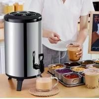 ราคา ถังชานม ถังกาแฟ กระป๋องน้ำแข็ง กระป๋องน้ำ กระป๋องซุป ถังพักชา สแตนเลส ขนาด 6-12ลิตร ถังชา เก็บอุณหภูมิร้อน-เย็น Cooler tank tea ถังซุปถังชานมกาแฟ มีหูจับ สแตนเลสสตีล มีฝาปิด สแตนเลสสตีล (1730489755839