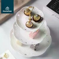 ราคา HomeHuk ชั้นวางเค้ก Afternoon Tea 3 ชั้น พร้อมจานเซรามิค 3 ใบ ก้านจับสีทอง ที่วางเค้ก ที่ทำขนม ชั้นวางขนม จานขนม จานใส่ขนม ถาดวางขนม จานเค้ก ชั้นวางขนมเค้ก จานเสริฟเค้ก จานเซรามิก (1729594225235823525