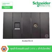 ราคา Schneider Electric : ชุดเต้ารับคอมพิวเตอร์ CAT 6 (Lan) + เต้ารับโทรทัศน์ สีดำ รุ่น AvatarON A - ชไนเดอร์ | Ucanbuys ขายร้อน (1732027881555986160)