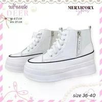 ราคา พร้อมส่ง รองเท้าผ้าใบหุ้มข้อ รองเท้าผ้าใบสีขาวล้วน รุ่น Deer จาก mernicorn shoes คลังสินค้า (1731861420322949008)