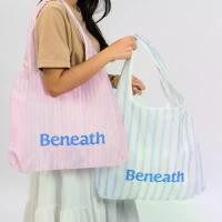 ราคา Shopping bag - กระเป๋าผ้าร่มแบบพับได้ ถุงช้อปปิ้งกันน้ำพับได้พิมพ์ลายทาง น้ำหนักเบา ทนทาน สินค้าขายดี (1731662004555842946)