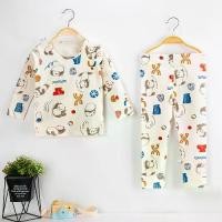 ราคา ชุดนอนเด็กผู้ชาย ชุดนอนเด็กผู้หญิง ลายการ์ตูน แขนยาวขายาว ผ้าคอตตอนผสมสเปนเด็กซ์ ผ้านิ่มเด้ง ใส่สบาย ไซส์ 100-160 ชุดนอนเด็ก Children's pajamas (1732331603365562826)