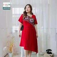 ราคา (UE0030) ชุดเดรส สาวอวบ เดรสสีแดง โดดเด่นสุดๆ บวกกับผ้าพิมพ์ลายชนเผ่าม้งช่วงหน้าอกที่เข้ากันมากๆ เพื่อเพิ่มความชิคทันสมัยได้อย่างลงตัว ผ้านุ่มใส่สบาย มีซับในและซิปหลัง ใส่เที่ยวห (1729619319154444992)