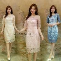 ราคา #801 ชุดเดรสลูกไม้ปัก เนื้อดี ปักเลื่อมกริตเตอร์กากเพชร M-4XL ชุดไปงาน ชุดออกงาน ชุดเดรส เดรสสั้น เดรสลูกไม้ เดรสสาวอวบ ชุดสาวอวบ AMOR (1729758578036869662)