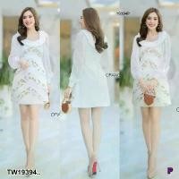 ราคา The Perfect Ladies ชุดเดรส DRESS เดรสสั้นแต่งสลับลูกไม้ .. สีขาว (1729957329619421634)