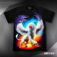 ราคา เสื้อยืด คอกลมแขนสั้น HD103 ผู้ชาย สกรีนลายหน้าหลัง (ไม่ลอกหลุด) สีดำ Rock Chang(ร็อคช้าง) ขายดีประจำเดือนนี้ (1732100556982944865)