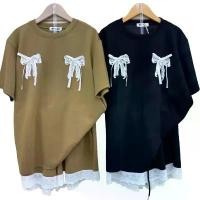 ราคา P771 ชุดเซ็ท2ชิ้น เสื้อยืด แต่งโบว์ กางเกงขาสั้น แต่งระบายลูกไม้ ชุดเซ็ทขาสั้น ป้ายBechic ขายร้อน (1731710616675648828)