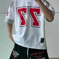 ราคา เสื้อยืดผู้ชาย เสื้อกีฬา สไตล์ฮิปฮอป ดีไซน์รักบี้ แขนสั้น สไตล์อเมริกัน เสื้อยืด (1731995219128190017)