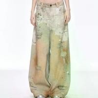 ราคา กางเกงยีนส์พิมพ์ลาย เพ้นท์มือ สไตล์สตาร์ ลูกไม้โซ่ กางเกงยีนส์ รายการแฟชั่น 2025 แทค ยีนส์ ออนไลน์ (1731792610480194958)