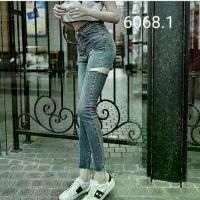 ราคา MesubShop กางเกงยีนส์ ป้ายWOW 6068.1 ยีนส์ขาดข้างที่ขายดีที่สุด จัดส่งฟรี กทม (1732049735191922373)