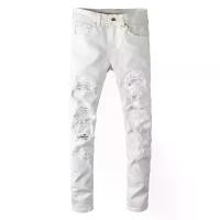 ราคา กางเกงยีนส์ขาด สีขาว โซคอดี้ สำหรับผู้ชาย แฟชั่น ทรงสลิมฟิต พลอยเทียม ยืดได้ กางเกงยีนส์ (1730734657690765926)
