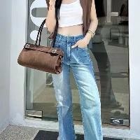 ราคา Yme รุ่น 21600กางเกงยีนส์ ขายาว ทรงม้าเล็ก สีบลู (1732255512681155177)