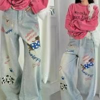 ราคา กางเกงยีนส์พิมพ์ลายการ์ตูนกราฟฟิตี้เอวสูงสไตล์เกาหลี Unisex ทรงหลวม ขาตรง กางเกงลำลอง ยาวถึงพื้น ฤดูใบไม้ผลิ ปี 2025 มาใหม่ ถุง สุ่ม ยีนส์ 99 กางเกงยีนส์ กระบอก กางเกงยีนส์ป้าย s (1731626967014344569)