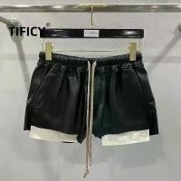 ราคา กางเกงขาสั้นพื้นฐาน, แฟชั่นสตรี, ทำจากหนัง PU, กระเป๋าสี่มุม, ใส่สบาย, มาใหม่, อเนกประสงค์, สีดำ, กางเกงขาสั้น (1732298482090411798)