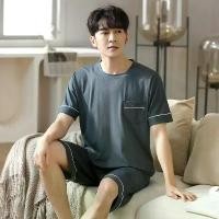 ราคา ชุดนอนผ้าฝ้าย Modal, Pajamas Peiyan, ชุดนอนผู้ชาย, เสื้อสวมหัวแขนสั้น, กางเกงขาสั้น, สีทึบเรียบง่าย, พลัสไซส์สำหรับคนอ้วนพลัสไซส์, เสื้อผ้าใส่อยู่บ้าน Clothing Man ผ้าไหม ผ้าสำลี (1731089200780905333)