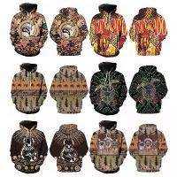 ราคา เสื้อฮู้ด, เสื้อสเวตเตอร์ชนพื้นเมือง 3D, เสื้อสวมหัวแขนยาว, สำหรับผู้หญิงและผู้ชาย, แจ็คเก็ตชนพื้นเมือง (1732276313028134135)