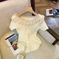 ราคา เสื้อสเวตเตอร์ สไตล์ฝรั่งเศส สำหรับผู้หญิง เรียบหรู ปาดไหล่ แขนสั้น ฤดูร้อน สไตล์ใหม่ น่ารักและเซ็กซี่ ตกแต่งนัวเนีย เสื้อแยก (1730604068695411104)