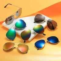 ราคา แว่นกันแดด unisex, แฟชั่น, 3026, แว่นตาหลายสี, แว่นตากบนักบิน, แว่นกันแดดโลหะ, ขายส่ง (1732245279363138895)