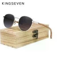 ราคา แว่นกันแดด KINGSEVEN สำหรับผู้ชายและผู้หญิง โพลาไรซ์ UV400 กรอบแว่นตา ทำจากไม้ธรรมชาติ ทันสมัย ป้องกันแสงแดด แว่นตา (1732346506836739211)