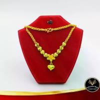 ราคา สร้อยคอ สร้อยคอแฟชั่น ระย้าห่วงคู่หัวใจตัดลาย น้ำหนัก 1 บาท ยาว 18 นิ้ว งานเคลือบแก้ว ชุบเศษทองเยาวราช ชุบทอง100% สินค้าขายดีพร้อมส่ง (1732326595873113358)