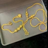 ราคา สร้อยคอ-ข้อมือเลเซอรทองแท้2สลึงคอสี่เสาลูกคิดคั่นตุ้มฉลุมือสี่เสาลูกคิด3ใบ ฟรี ตลับ ฟรีตะขอ (1731996104480097896)