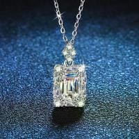 ราคา สร้อยคอจี้ก้อนน้ำตาล Moissanite, 1 กะรัต, ตัดมรกต, ตัดสดใส, สร้อยคอ Moissanite (1731607053740049598)