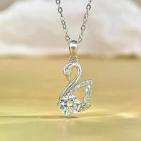 ราคา สร้อยคอ Moissanite, จี้เงินแท้ s925, 1 กะรัต, สร้อยคอมงกุฎหงส์ทันสมัยสำหรับผู้หญิง, สร้อยคอ Moissanite สี D, เหมาะสำหรับผู้หญิง (1732239664047490484)