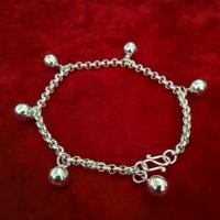 ราคา ของแท้ 100% สร้อยข้อมือ ข้อเท้า เงินแท้ 92.5% ลายผ่าหวาย 3.9 มิล (1732087511597614229)