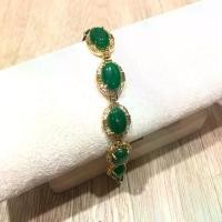 ราคา สร้อยข้อมือ หยกไต้หวัน ตัวเรือนเคลือบทองสี 24เค เพชรสวิส หลายแบบ (1732297005694354510)