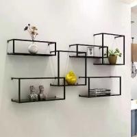 ราคา ชั้นวางของติดผนังศิลปะเหล็ก สไตล์นอร์ดิก สำหรับตกแต่งห้องนอนและห้องนั่งเล่น ชั้นวางจอแสดงผลแบบติดผนัง ชั้นวางของแบบแขวน สากล อิเล็กทรอนิกส์ ตะขอและชั้นวาง (1731594872099604141)