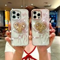 ราคา เคสโทรศัพท์ เข้ากันได้กับ Apple 13-16 Pro Max ดีไซน์คลาสสิก ดีไซน์หัวใจเต้น พร้อมขาตั้งแหวนเพชรเต็ม (1732054907848721938)