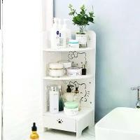 ราคา ตู้เข้ามุม สำหรับห้องน้ำและห้องครัว ห้องน้ำ เครื่องสำอาง เดสก์ท็อป อ่างล้างหน้า ตู้ห้องน้ำสามเหลี่ยมเข้ามุม พร้อมชั้นวางของ (1731621772353111606)