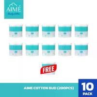 ราคา AIME Cotton Bud 200sticks (แพ็ค 10 แถม 1 กล่อง) (200ก้าน/กล่อง) เครื่องสำอาง Cosmetics (1729702048813713944)