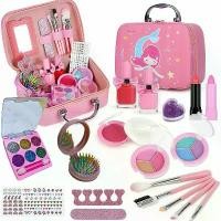 ราคา ชุดกระเป๋าถือเครื่องสำอางสำหรับเด็ก, การออกแบบนางเงือกข้ามพรมแดน, เครื่องสำอางนางเงือกสำหรับเด็ก, ยาทาเล็บ, ลิปสติก (1732229293013632330)
